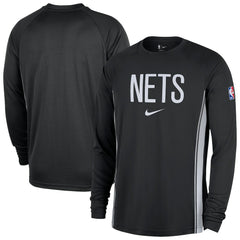 Nike - Brooklyn Nets 2025/26 Authentic Pre-Game Legend Dri-FIT Long Sleeve Shooting Shirt - Black