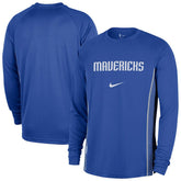 Nike - Dallas Mavericks 2025/26 Authentic Pre-Game Legend Dri-FIT Long Sleeve Shooting Shirt - Blue