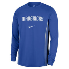 Nike - Dallas Mavericks 2025/26 Authentic Pre-Game Legend Dri-FIT Long Sleeve Shooting Shirt - Blue