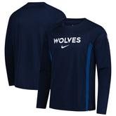 Nike - Minnesota Timberwolves 2025/26 Authentic Pre-Game Legend Dri-FIT Long Sleeve Shooting Shirt - Navy