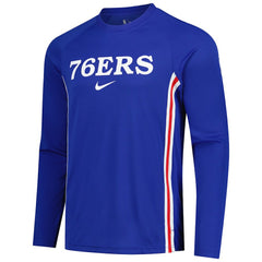 Nike - Philadelphia 76ers 2025/26 Authentic Pre-Game Legend Dri-FIT Long Sleeve Shooting Shirt - Royal