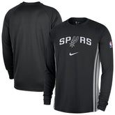 Nike - San Antonio Spurs 2025/26 Authentic Pre-Game Legend Dri-FIT Long Sleeve Shooting Shirt - Black
