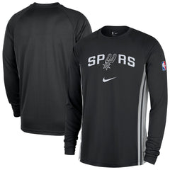 Nike - San Antonio Spurs 2025/26 Authentic Pre-Game Legend Dri-FIT Long Sleeve Shooting Shirt - Black