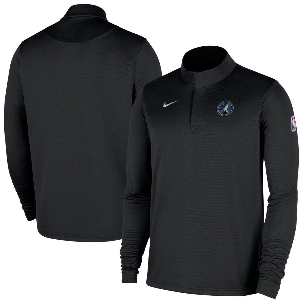 Nike - Minnesota Timberwolves 2025/26 Authentic Coaches Quarter-Zip Dri-Fit Top - Black