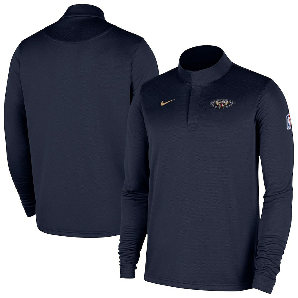 Nike - New Orleans Pelicans 2025/26 Authentic Coaches Quarter-Zip Dri-Fit Top - Navy
