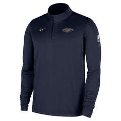 Nike - New Orleans Pelicans 2025/26 Authentic Coaches Quarter-Zip Dri-Fit Top - Navy