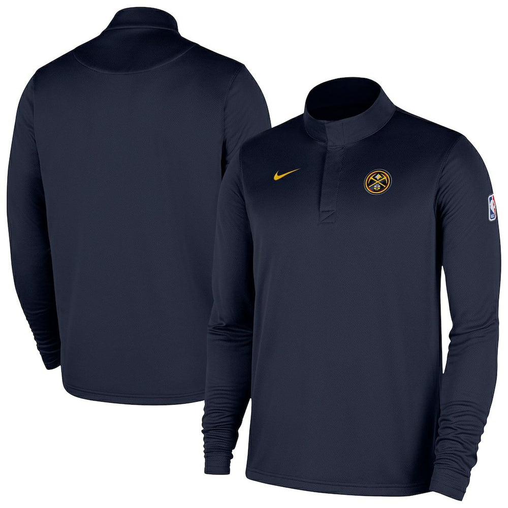 Nike - Denver Nuggets 2025/26 Authentic Coaches Quarter-Zip Dri-Fit Top - Navy