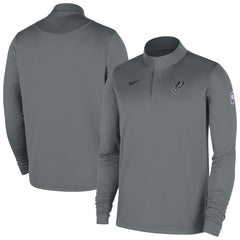 Nike - San Antonio Spurs 2025/26 Authentic Coaches Quarter-Zip Dri-Fit Top - Silver
