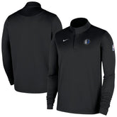 Nike - Dallas Mavericks 2025/26 Authentic Coaches Quarter-Zip Dri-Fit Top - Black