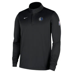 Nike - Dallas Mavericks 2025/26 Authentic Coaches Quarter-Zip Dri-Fit Top - Black