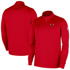 Nike - Chicago Bulls 2025/26 Authentic Coaches Quarter-Zip Dri-Fit Top - Red