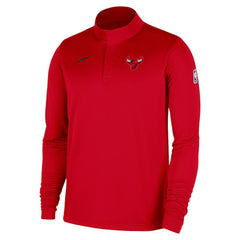 Nike - Chicago Bulls 2025/26 Authentic Coaches Quarter-Zip Dri-Fit Top - Red