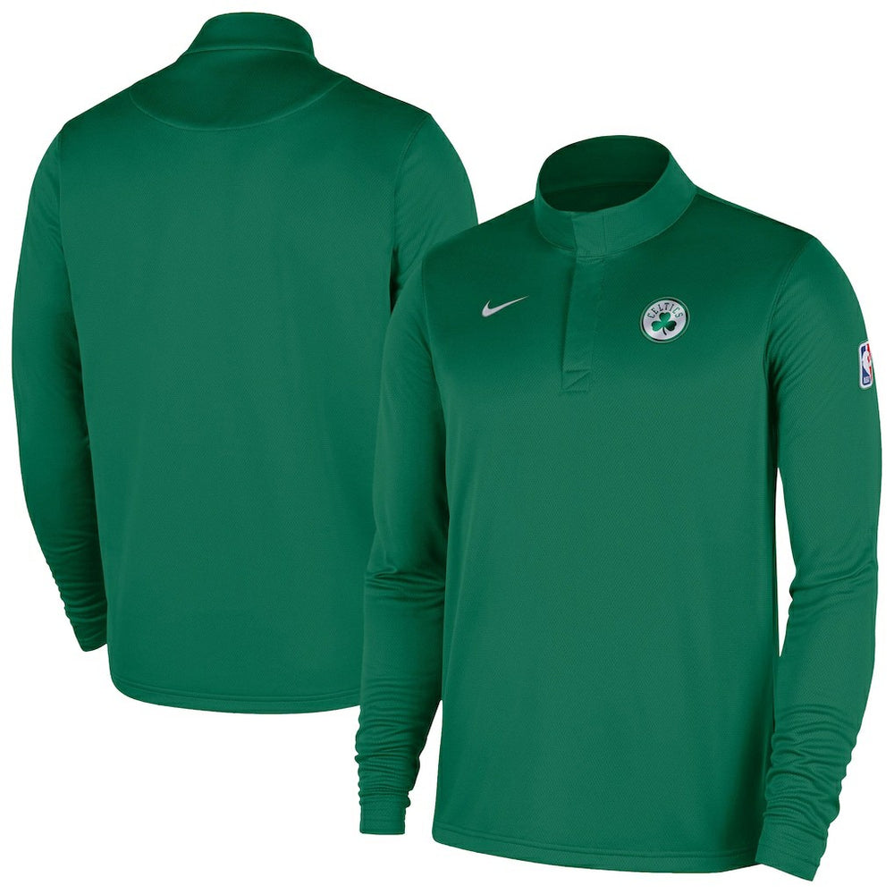 Nike - Boston Celtics 2025/26 Authentic Coaches Quarter-Zip Dri-Fit Top - Kelly Green