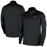 Nike - Chicago Bulls 2025/26 Authentic Coaches Quarter-Zip Dri-Fit Top - Black