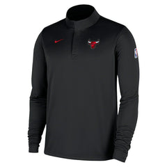 Nike - Chicago Bulls 2025/26 Authentic Coaches Quarter-Zip Dri-Fit Top - Black