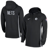 Nike - Brooklyn Nets Authentic On Court Zone Quarter-Zip Dri-FIT Hoodie Jacket - Black