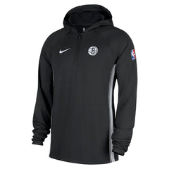 Nike - Brooklyn Nets Authentic On Court Zone Quarter-Zip Dri-FIT Hoodie Jacket - Black