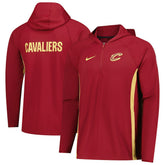 Nike - Cleveland Cavaliers Authentic On Court Zone Quarter-Zip Dri-FIT Hoodie Jacket - Wine