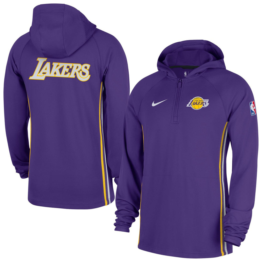 Nike - Los Angeles Lakers Authentic On Court Zone Quarter-Zip Dri-FIT Hoodie Jacket - Purple