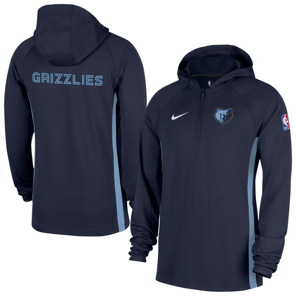 Nike - Memphis Grizzlies Authentic On Court Zone Quarter-Zip Dri-FIT Hoodie Jacket - Navy