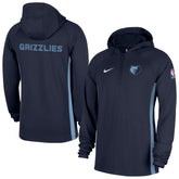 Nike - Memphis Grizzlies Authentic On Court Zone Quarter-Zip Dri-FIT Hoodie Jacket - Navy