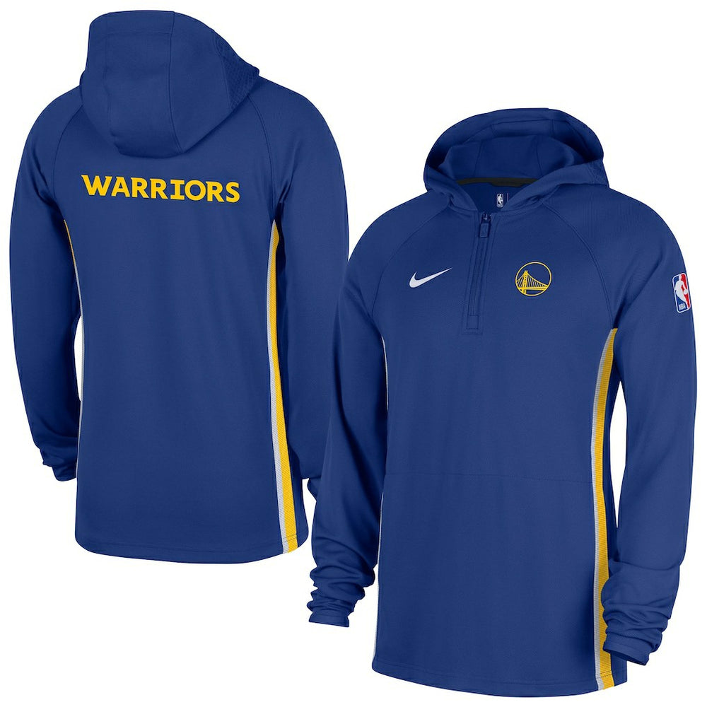 Nike - Golden State Warriors Authentic On Court Zone Quarter-Zip Dri-FIT Hoodie Jacket - Blue