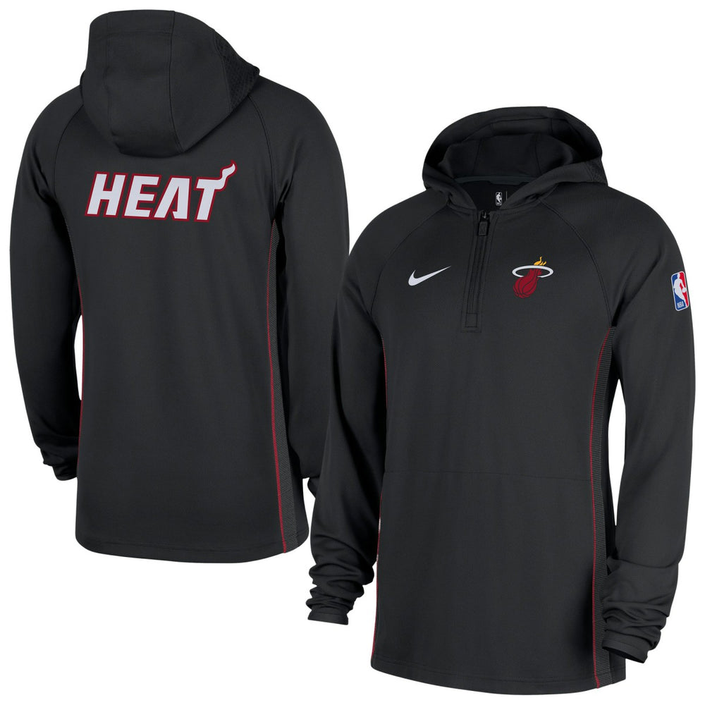 Nike - Miami Heat Authentic On Court Zone Quarter-Zip Dri-FIT Hoodie Jacket - Black