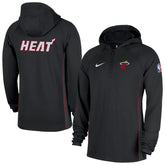 Nike - Miami Heat Authentic On Court Zone Quarter-Zip Dri-FIT Hoodie Jacket - Black