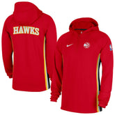 Nike - Atlanta Hawks Authentic On Court Zone Quarter-Zip Dri-FIT Hoodie Jacket - Red