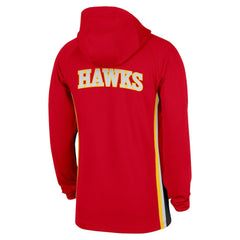 Nike - Atlanta Hawks Authentic On Court Zone Quarter-Zip Dri-FIT Hoodie Jacket - Red
