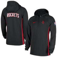 Nike - Houston Rockets Authentic On Court Zone Quarter-Zip Dri-FIT Hoodie Jacket - Black