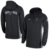 Nike - San Antonio Spurs Authentic On Court Zone Quarter-Zip Dri-FIT Hoodie Jacket - Black