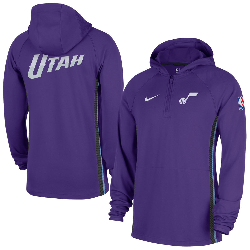 Nike - Utah Jazz Authentic On Court Zone Quarter-Zip Dri-FIT Hoodie Jacket - Purple