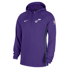 Nike - Utah Jazz Authentic On Court Zone Quarter-Zip Dri-FIT Hoodie Jacket - Purple