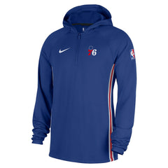 Nike - Philadelphia 76ers Authentic On Court Zone Quarter-Zip Dri-FIT Hoodie Jacket - Blue