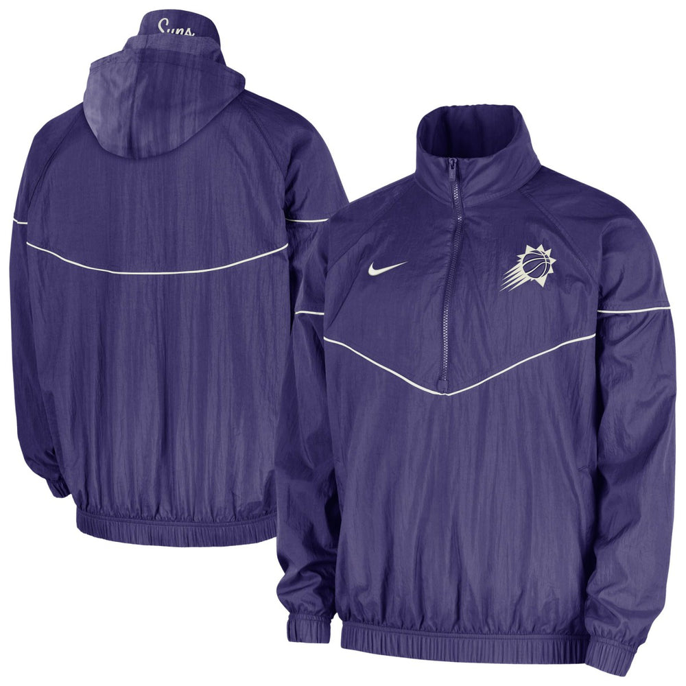 Nike - Phoenix Suns Courtside Windrunner Woven Half-Zip Hooded Jacket - Purple