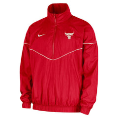 Nike - Chicago Bulls Courtside Windrunner Woven Half-Zip Hooded Jacket - Red