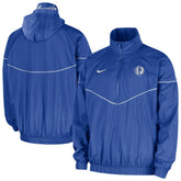 Nike - Dallas Mavericks Courtside Windrunner Woven Half-Zip Hooded Jacket - Blue
