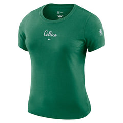 Nike - Boston Celtics Women's Courtside Modest Cropped Tri-Blend T-Shirt - Kelly Green
