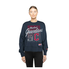 Cleveland Guardians New Era Women's Boxy Mineral Wash Dolmen Sleeve Cropped Sweatshirt for sale