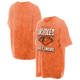 Baltimore Orioles New Era Women's Mineral Wash Oversized T-Shirt Lifestyle