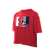 St. Louis Cardinals New Era Women's Boxy Foil Logo T-Shirt Online