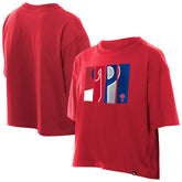 Philadelphia Phillies New Era Women's Boxy Foil Logo T-Shirt Near Me