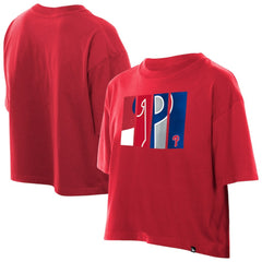 Philadelphia Phillies New Era Women's Boxy Foil Logo T-Shirt Near Me