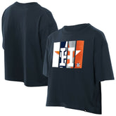 Houston Astros New Era Women's Boxy Foil Logo T-Shirt Lifestyle