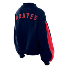 Atlanta Braves New Era Women's Mock Neck Balloon Sleeve Sweatshirt Near Me