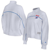 New Era Buffalo Bills Female Adult White Functional Fandom Quarter-Zip Sweatshirt - NFL