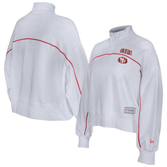New Era San Francisco 49ers Female Adult White Functional Fandom Quarter-Zip Sweatshirt - NFL