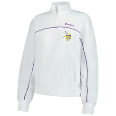New Era Minnesota Vikings Female Adult White Functional Fandom Quarter-Zip Sweatshirt - NFL