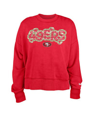 San Francisco 49ers New Era Girl's Flip Sequin Sweatshirt Scarlet - NFL